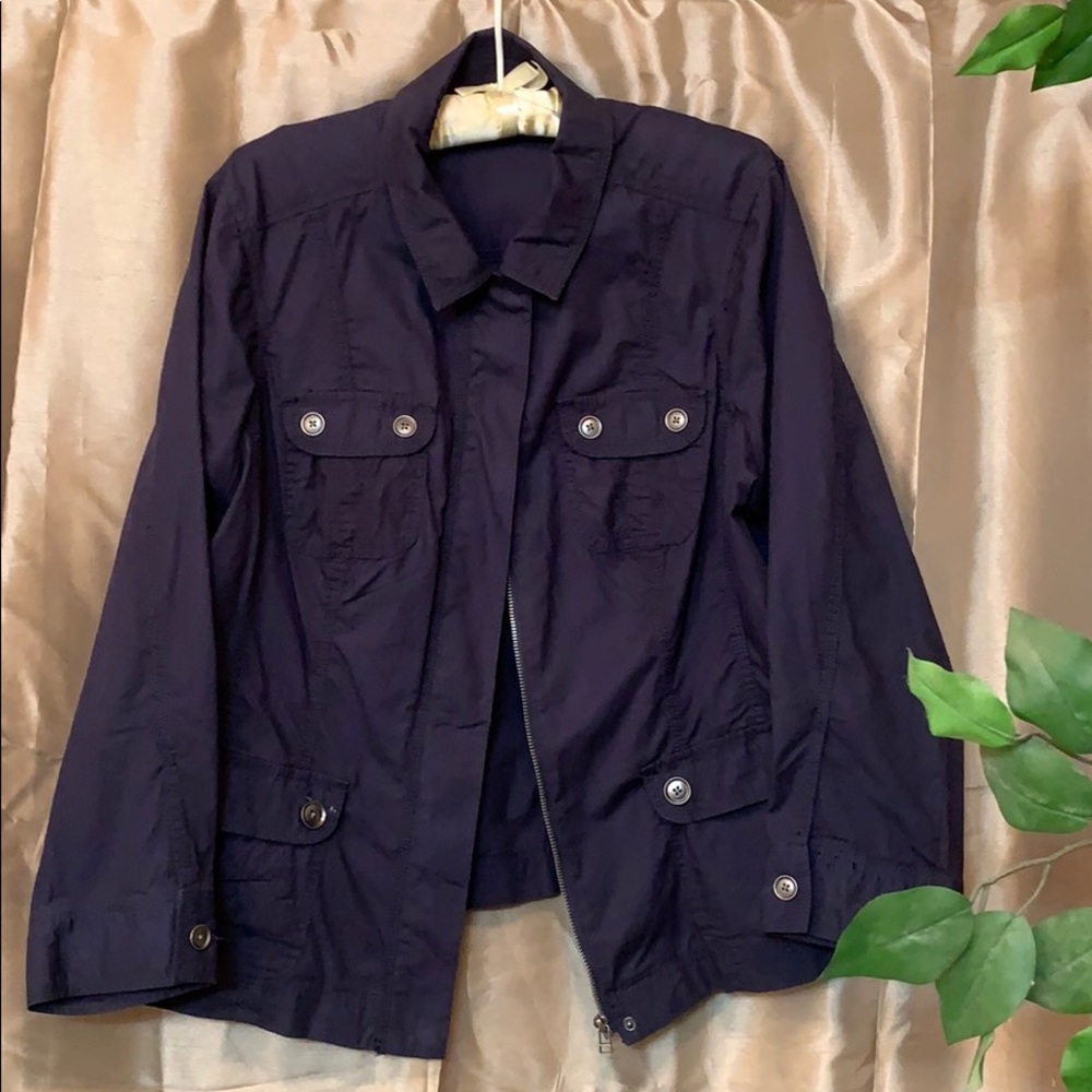 Navy Zip Up Jacket